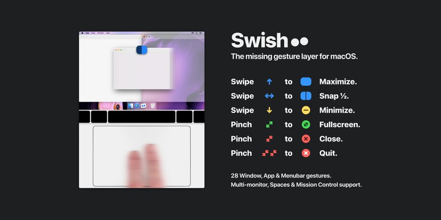 Swish el hareketleriyle pencere kontrolü